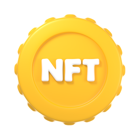 Moneda nft  3D Icon