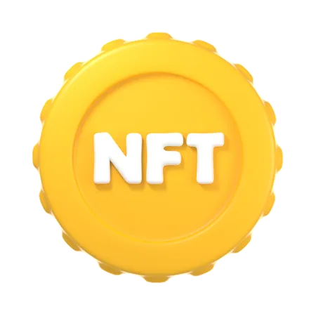 Moneda nft  3D Icon