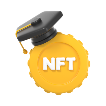 Erudito de monedas nft  3D Icon