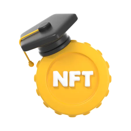 Erudito de monedas nft  3D Icon