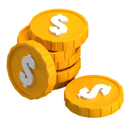 Monedas de un dolar  3D Icon