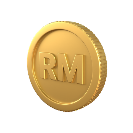 Moneda de oro ringgit  3D Icon