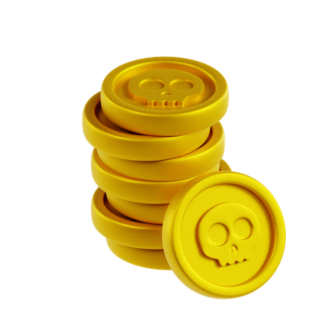 Moneda pirata  3D Icon