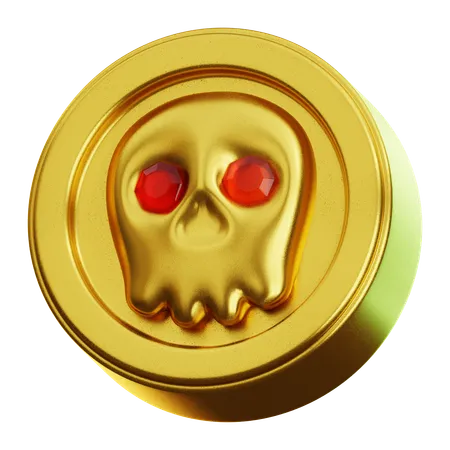 Moneda pirata  3D Icon