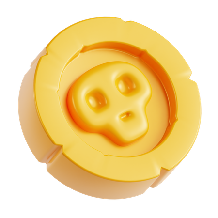 Moneda pirata  3D Icon