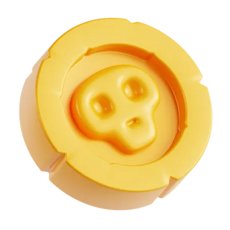 Moneda pirata  3D Icon