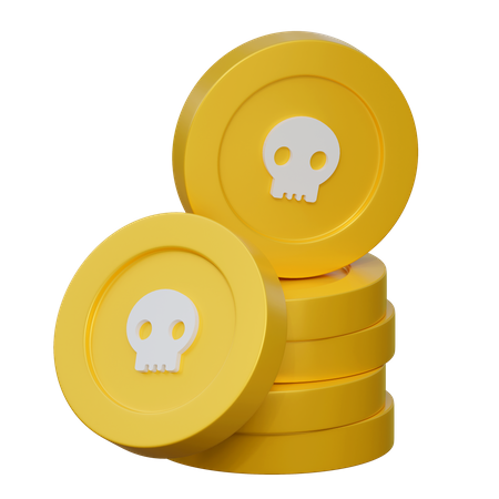 Moneda pirata  3D Icon