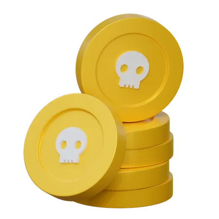 Moneda pirata  3D Icon