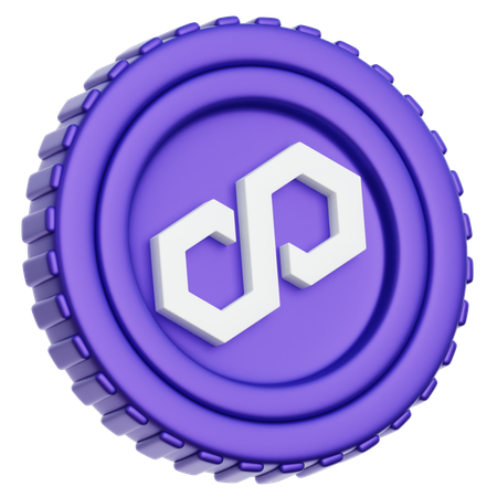 Moneda poligonal  3D Icon
