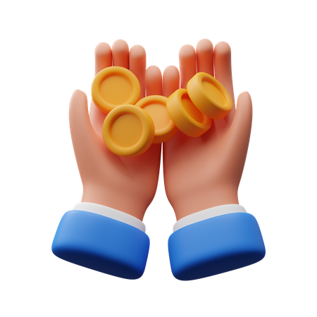 Moneda que lleva de mano  3D Icon