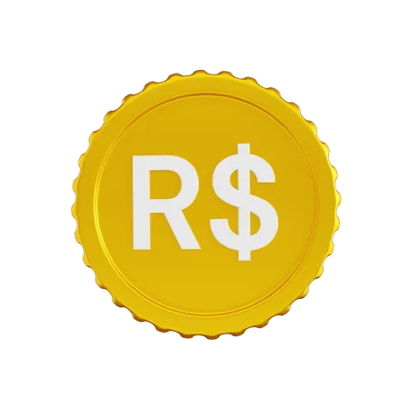 Moneda real de brasil  3D Icon