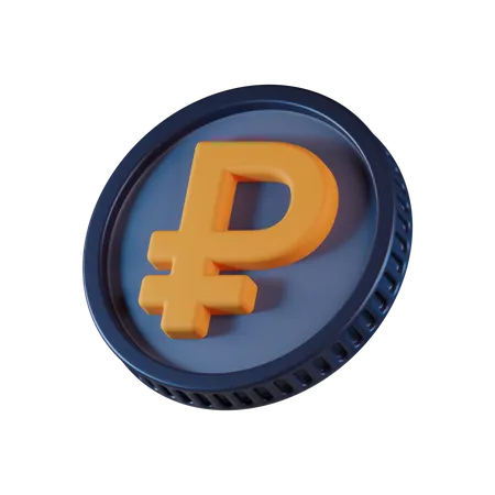 Moneda de rublo  3D Icon