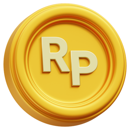 Moneda de rupia  3D Icon