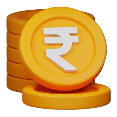 Moneda de rupia  3D Icon