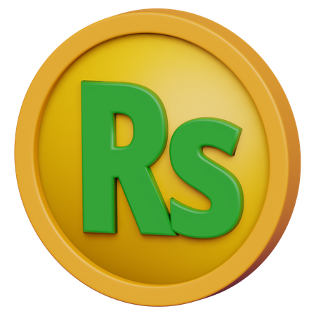Moneda de rupia  3D Icon