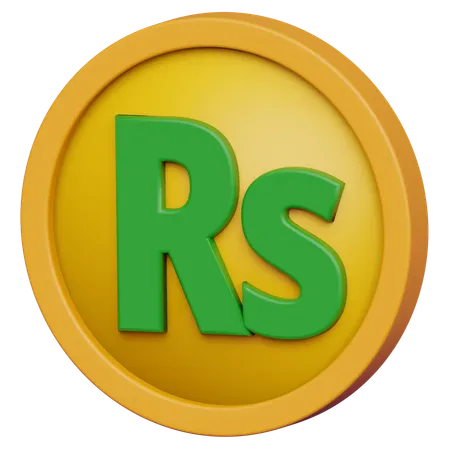 Moneda de rupia  3D Icon
