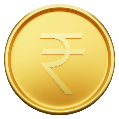 Moneda rupia  3D Illustration
