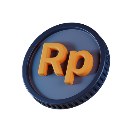 Moneda de rupia  3D Icon