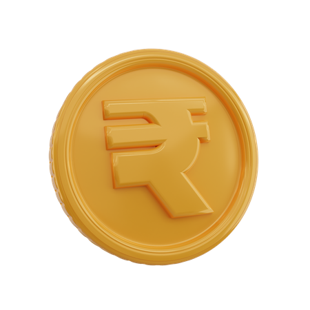 Moneda de rupia  3D Icon