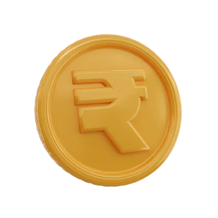 Moneda de rupia  3D Icon