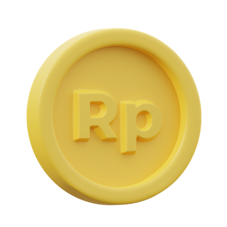 Moneda de rupia  3D Icon