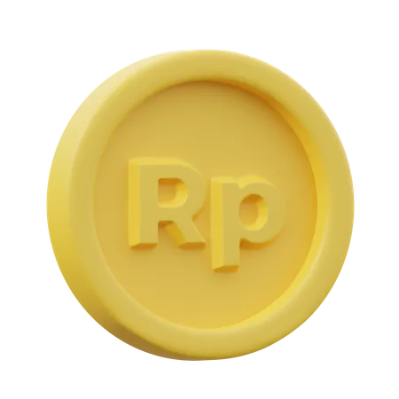 Moneda de rupia  3D Icon