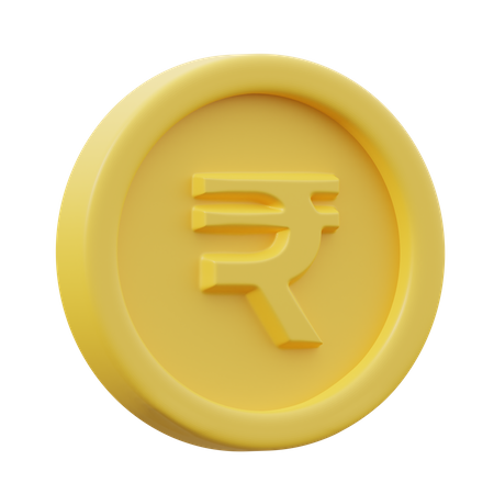 Moneda de rupia  3D Icon