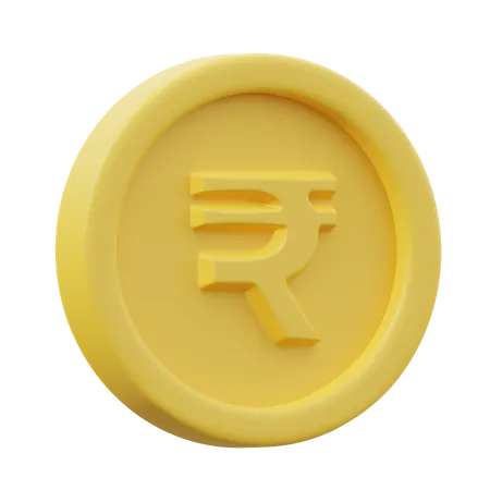 Moneda de rupia  3D Icon