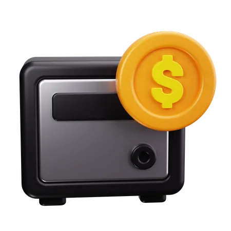 Moneda segura  3D Icon