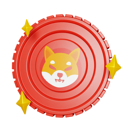 Moneda shiba  3D Illustration