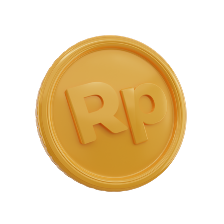 Moneda símbolo rupia  3D Icon