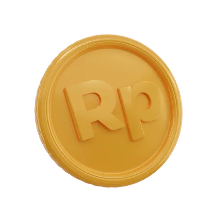 Moneda símbolo rupia  3D Icon