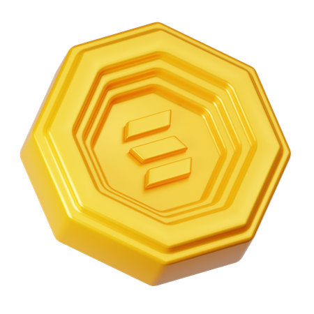 Moneda solana  3D Icon