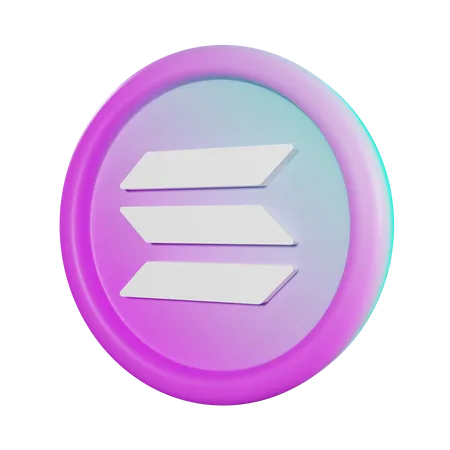 Moneda solana  3D Icon