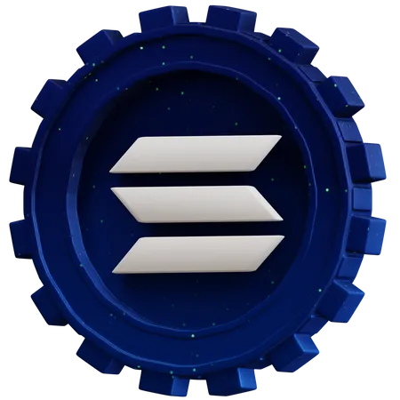 Moneda solana  3D Icon