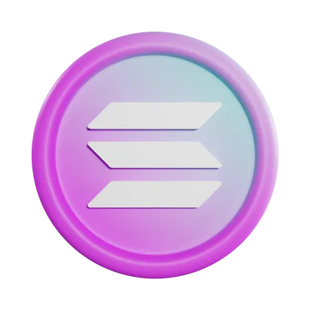 Moneda solana  3D Icon