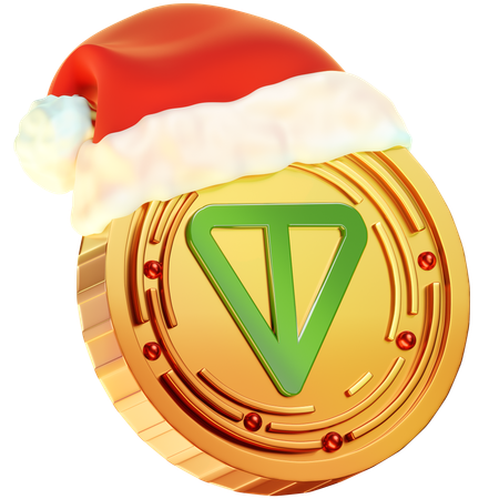 Moneda toncoin de navidad  3D Icon