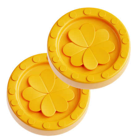 Moneda de trébol  3D Icon