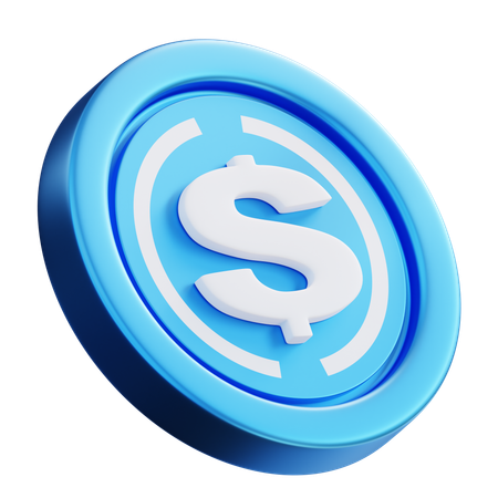 Moneda de usd  3D Icon