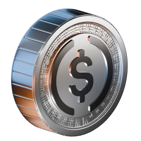 Moneda de usd  3D Icon