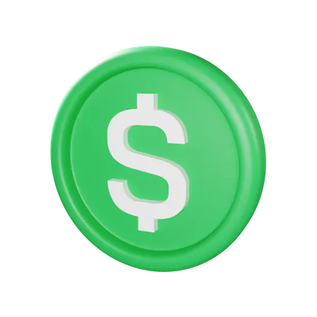 Moneda de usd  3D Icon