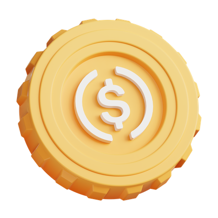 Moneda de usd  3D Icon