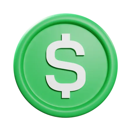 Moneda de usd  3D Icon