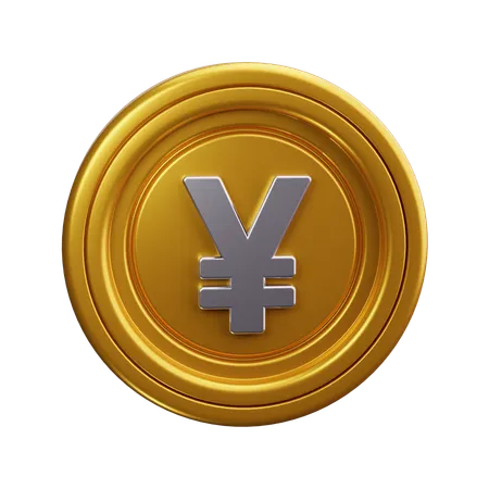 Moneda de yenes  3D Icon