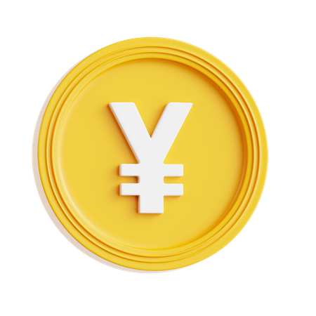 Moneda de yenes  3D Icon