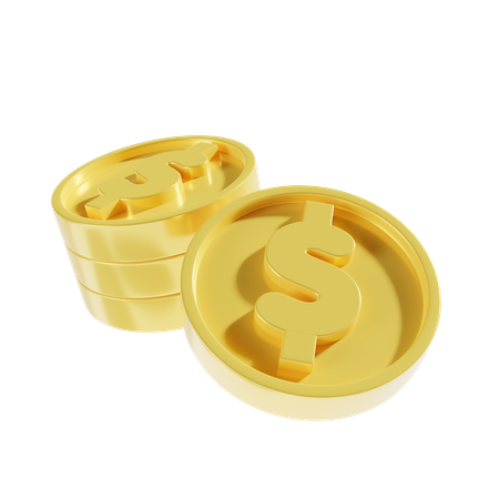 Monedas  3D Icon