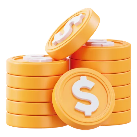 Monedas  3D Icon