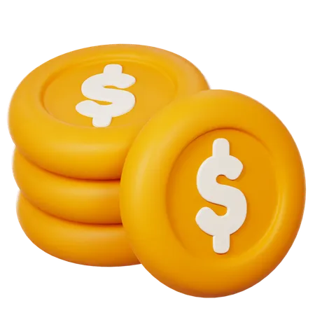 Monedas  3D Icon