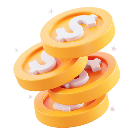 Monedas  3D Icon