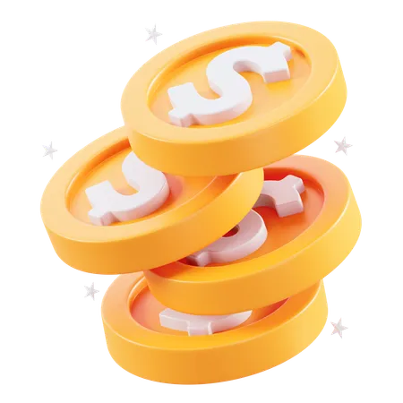 Monedas  3D Icon